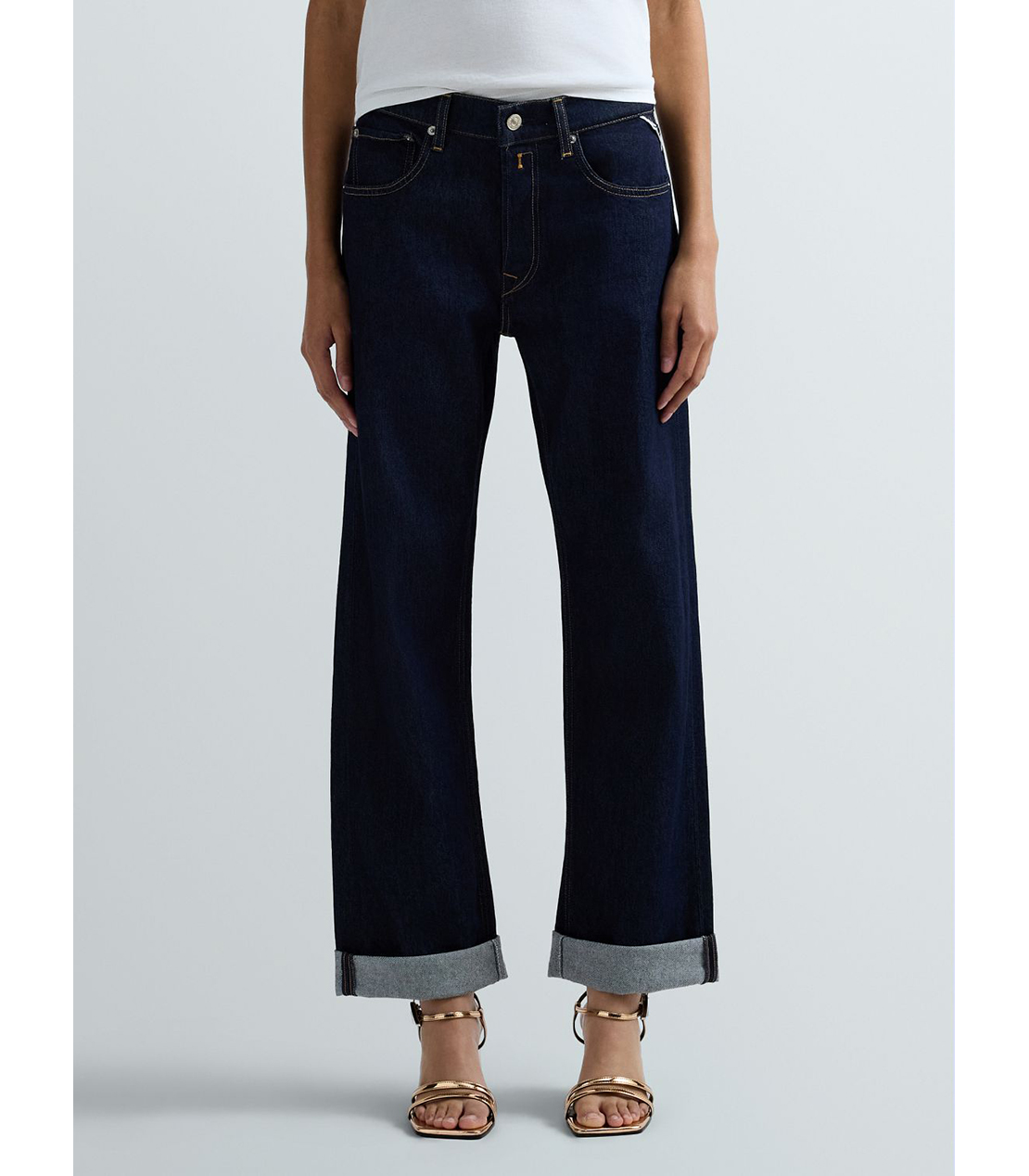 ストレートボーイフィットAUBRY インディゴストレッチデニム